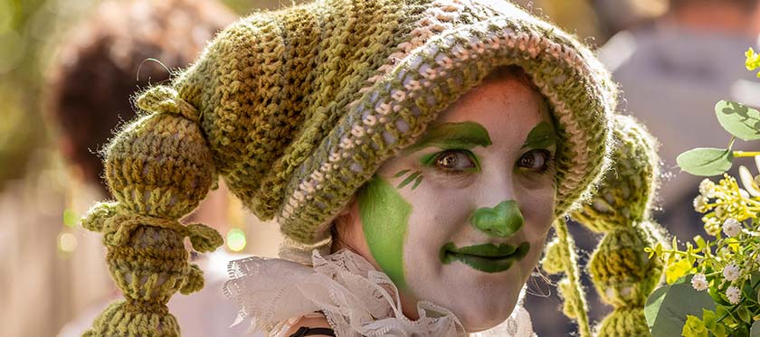 A performer / visitor at the Carolina Renaissance Festival,